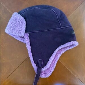 Vintage Purple Fleece Winter Ugg Hat